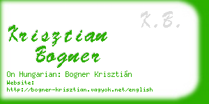krisztian bogner business card
