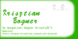 krisztian bogner business card